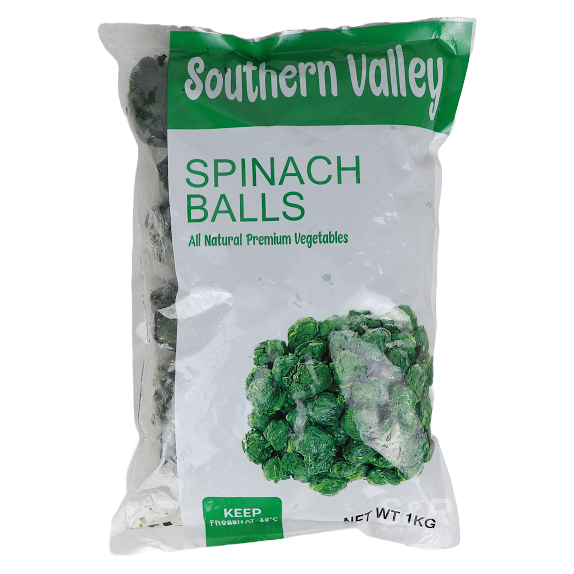 Southern Valley Frozen Spinach Balls 1kg